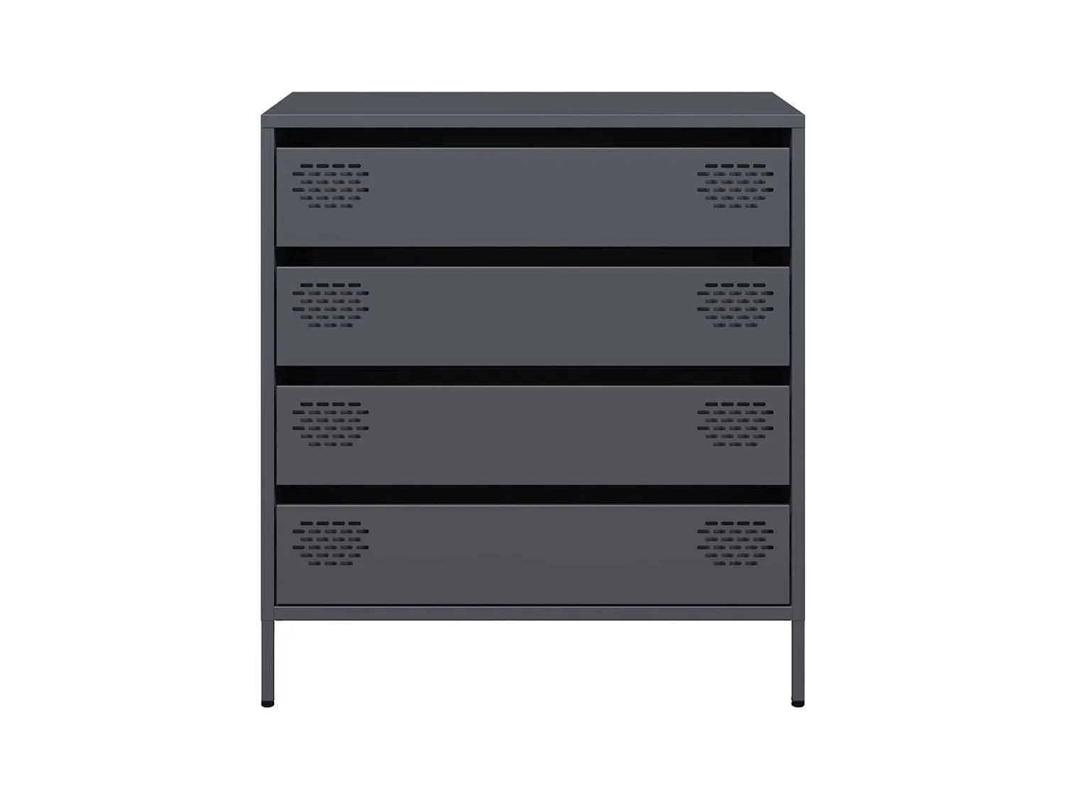 Credenza | Buffet | Armadio Antracite 68x39x73,5 cm in Acciaio Laminato a Freddo