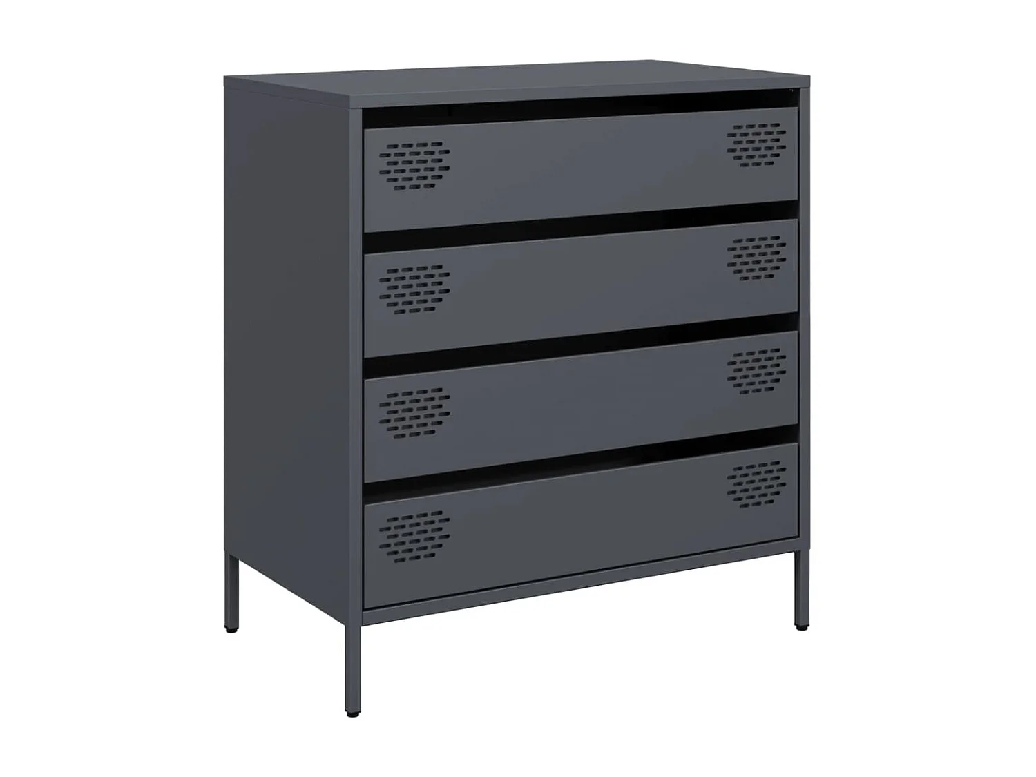 Buffet | Commode à tiroir | Meuble de rangement anthracite 68x39x73,5 cm acier laminé à froid
