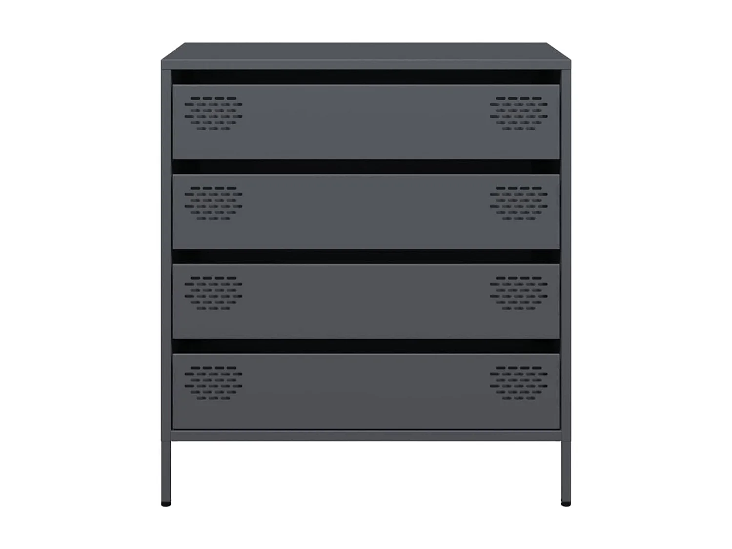 Buffet | Commode à tiroir | Meuble de rangement anthracite 68x39x73,5 cm acier laminé à froid