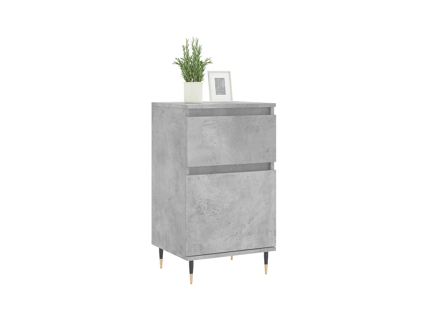 Credenze | Buffet | Armadi 2 pz Grigio Cemento 40x35x70 cm in Legno Multistrato