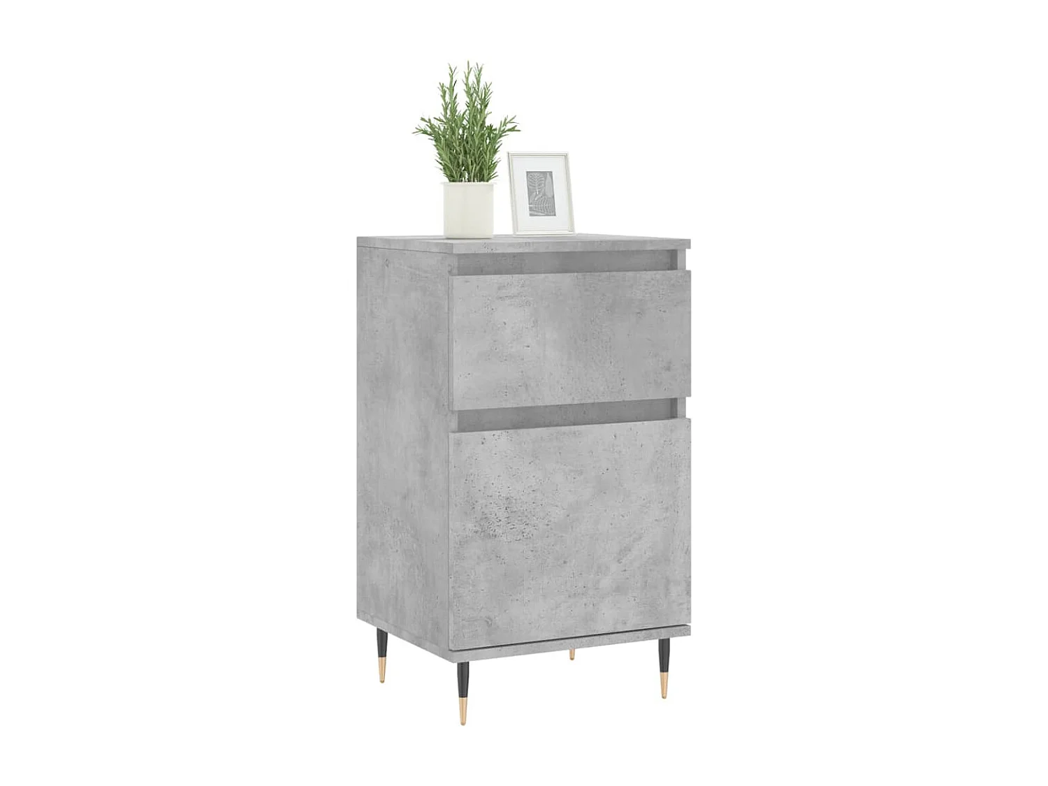 Buffets | Bahuts | Meuble de rangement 2 pcs gris béton 40x35x70 cm bois d'ingénierie