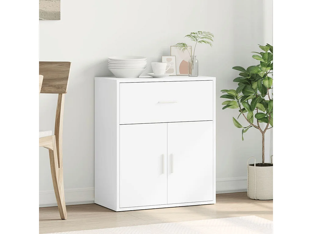 Buffet | Bahut | Meuble de rangement blanc 60x31x70 cm bois d'ingénierie