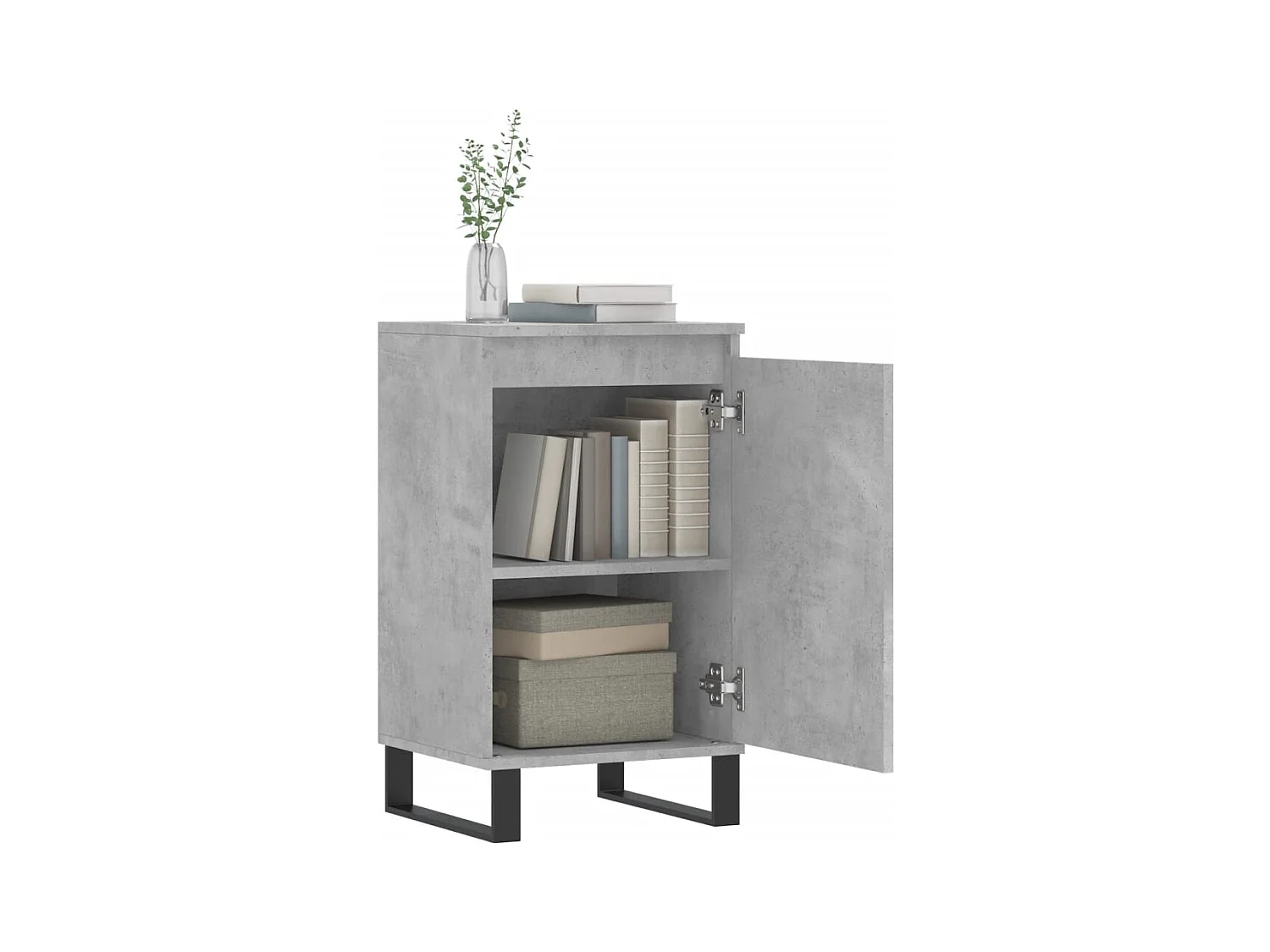 Credenza | Buffet | Armadio Grigio Cemento 40x35x70 cm in Legno Multistrato