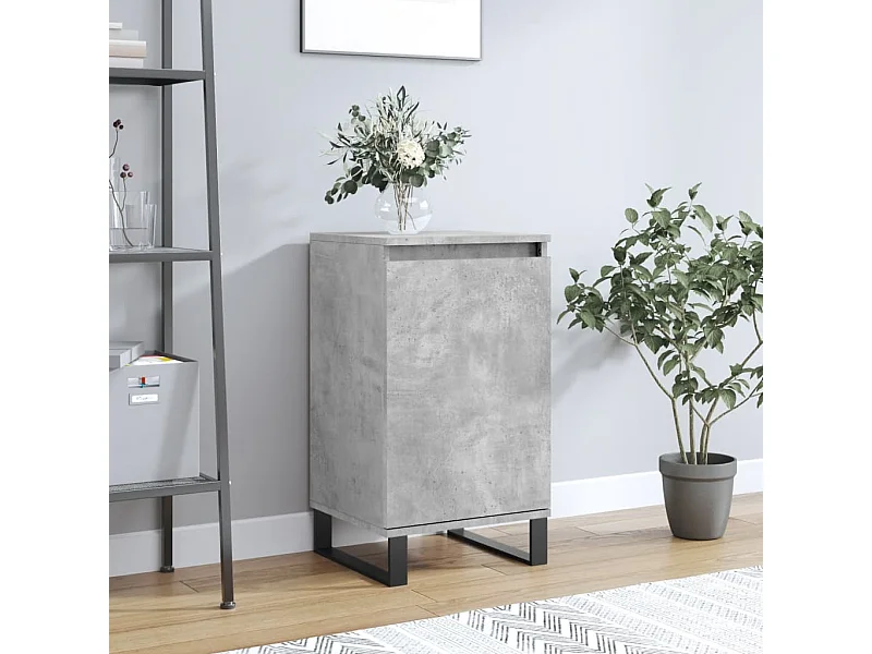 Buffet | Bahut | Meuble de rangement gris béton 40x35x70 cm bois d'ingénierie