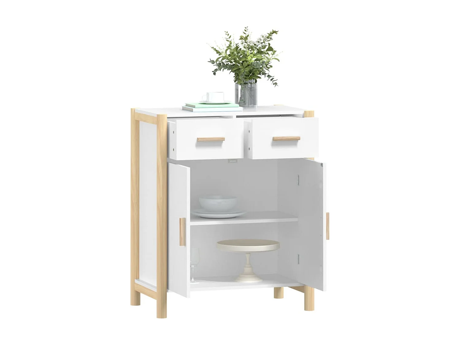 Buffet | Bahut | Meuble de rangement Blanc 62x38x75 cm Bois d'ingénierie