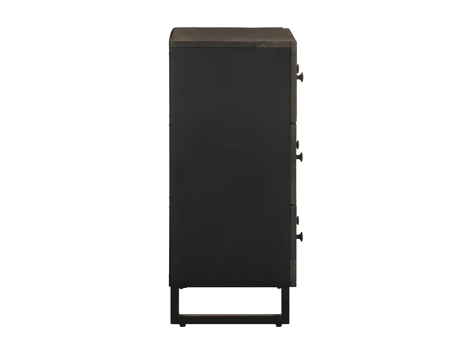 Buffets | Bahuts | Meuble de rangement 2 pcs noir 60x33x75 cm bois massif de manguier