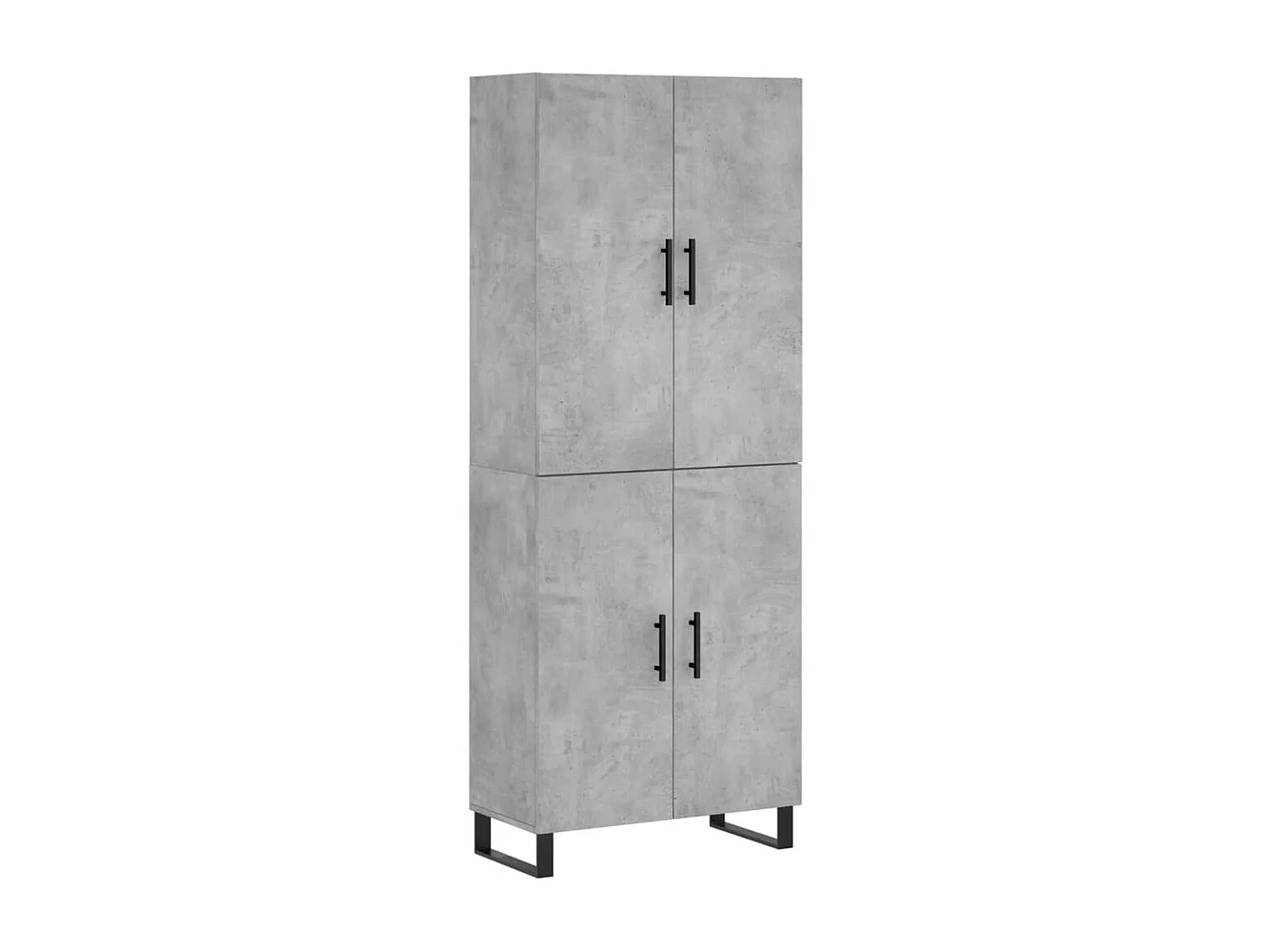 Credenza | Buffet | Armadio Grigio Cemento 69,5x34x180 cm in Legno Multistrato