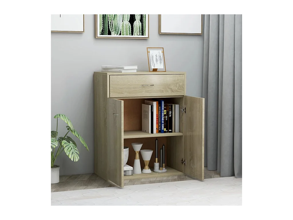 Buffet | Commode à tiroir | Meuble de rangement Chêne sonoma 60x30x75 cm Bois d'ingénierie