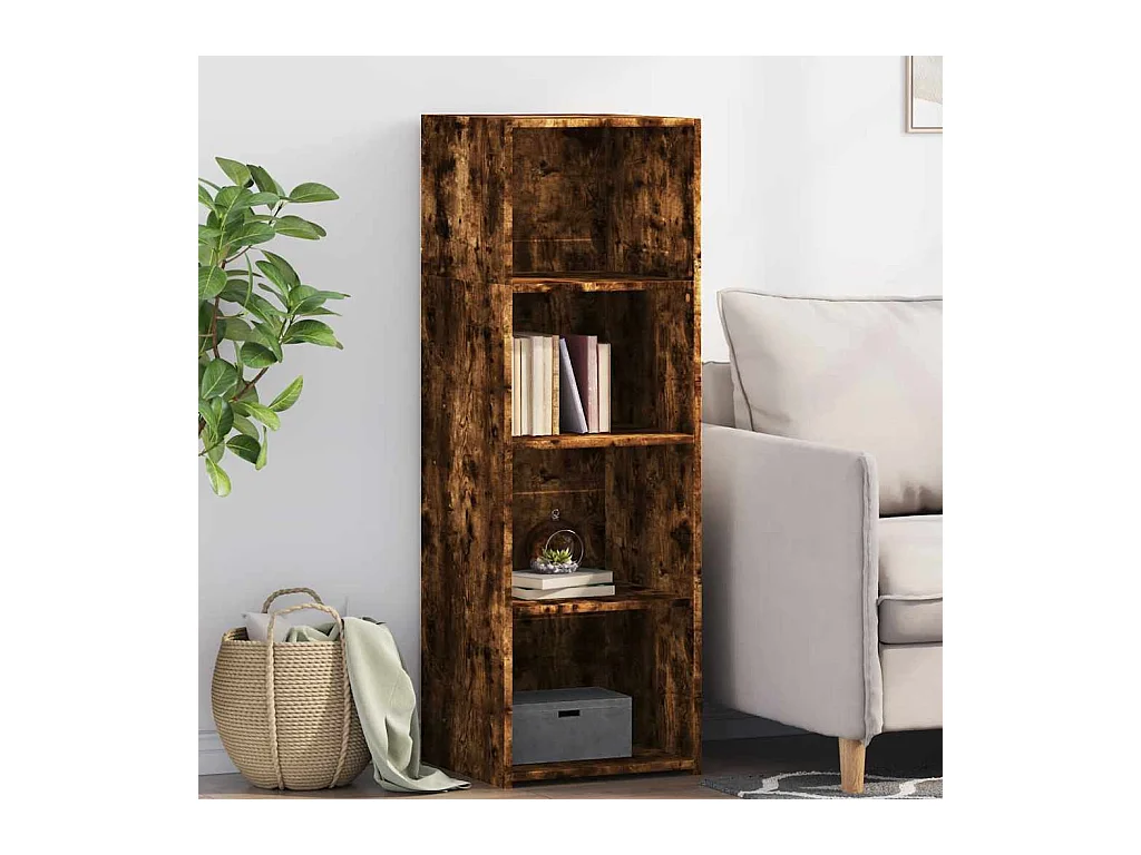 Credenza | Buffet | Armadio Rovere Fumo 40x41x124cm in Legno Multistrato