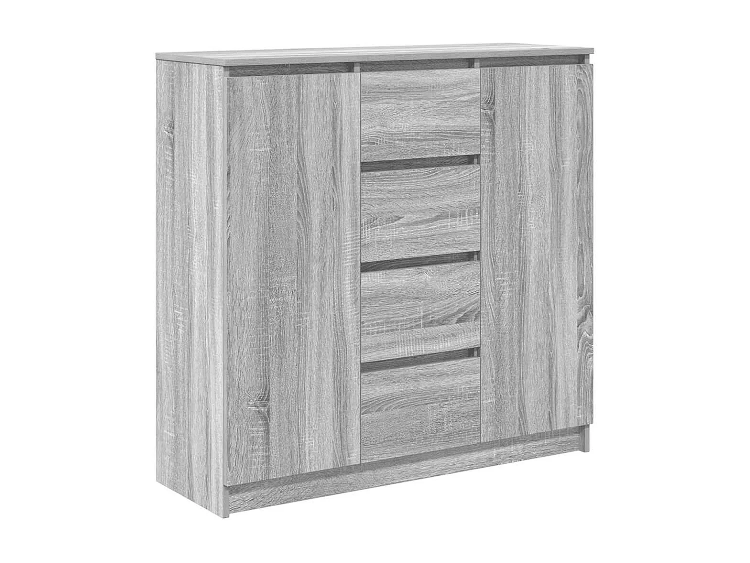 Credenza | Buffet | Armadio con Cassetti Grigio Sonoma 100,5x35x98,5 cm Truciolato
