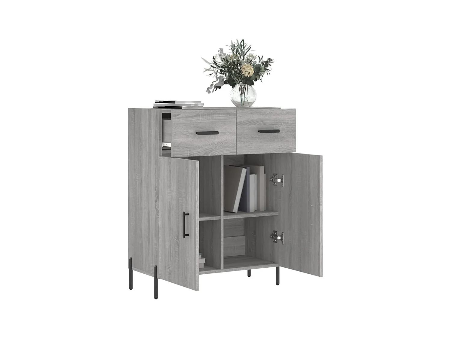Buffet | Bahut | Meuble de rangement sonoma gris 69,5x34x90 cm bois d'ingénierie