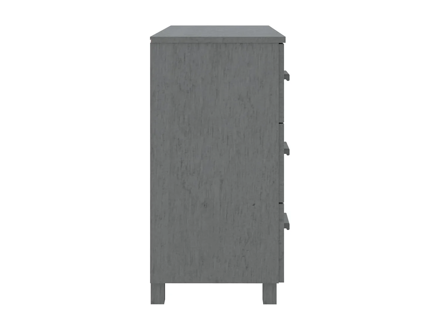 Credenza | Buffet | Armadio HAMAR Grigio Scuro 90x40x80 cm Legno Massello di Pino