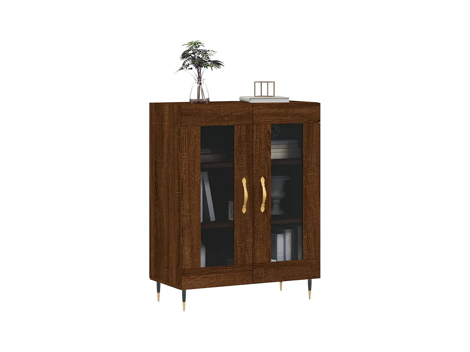 Buffet | Bahut | Meuble de rangement chêne marron 69,5x34x90 cm bois d'ingénierie