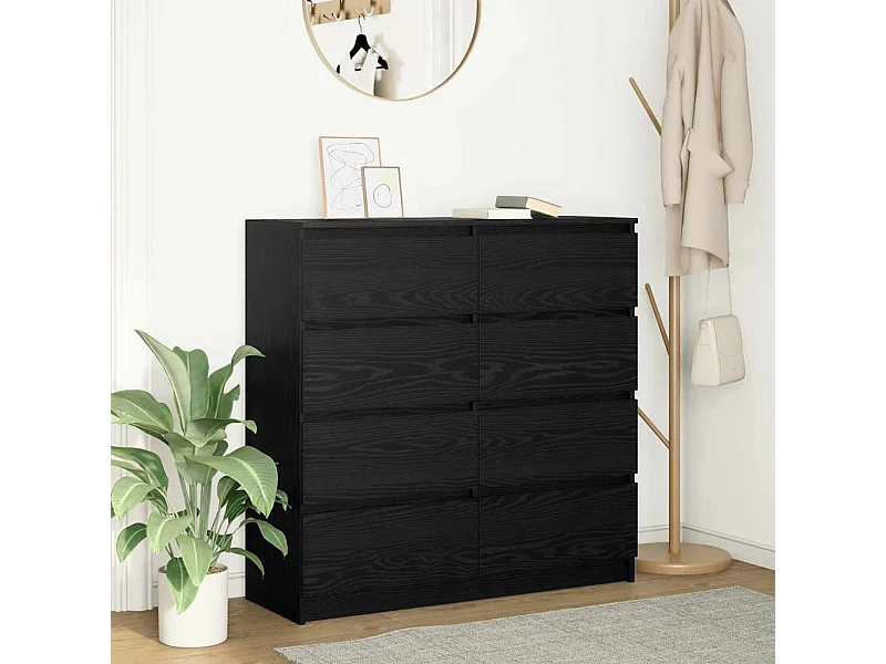 Buffet | Bahut | Meuble de rangement chêne noir 100x35x99 cm bois d'ingénierie