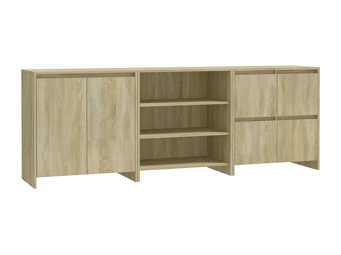 Buffets | Bahuts | Meuble de rangement 3 pcs Chêne sonoma Bois d'ingénierie