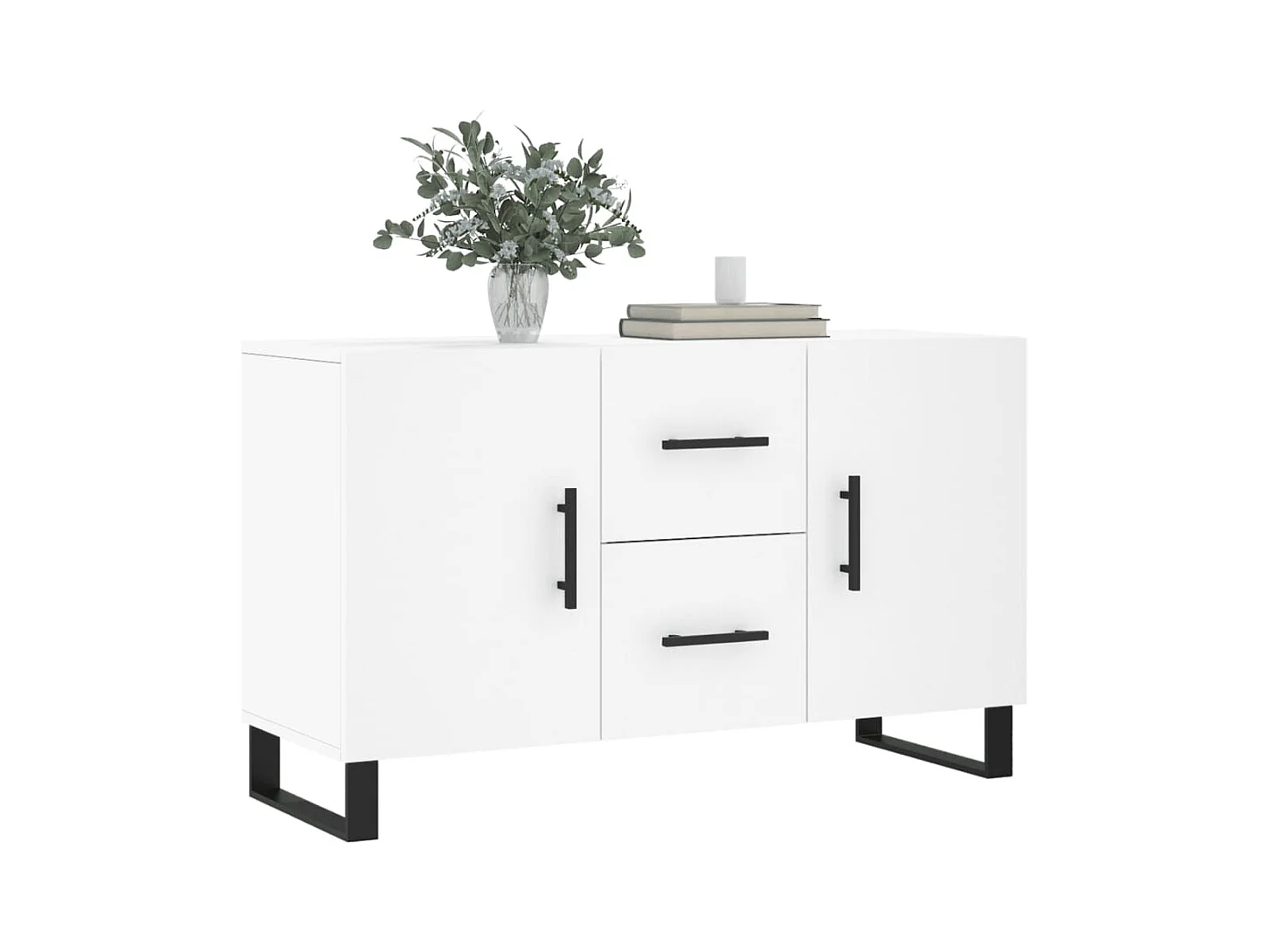 Credenza | Buffet | Armadio Bianca 100x36x60 cm in Legno Multistrato