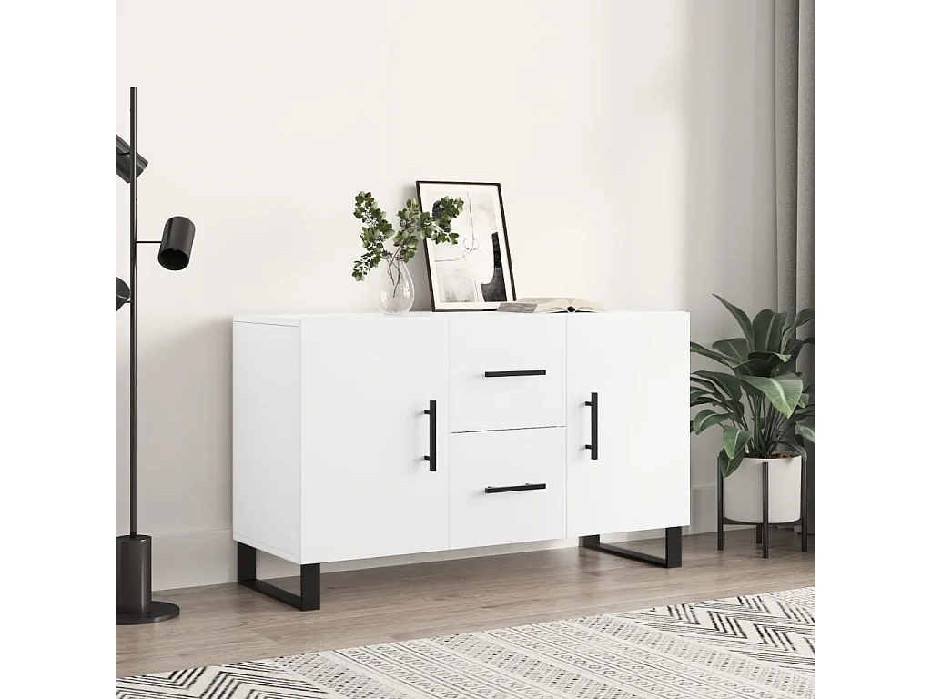 Buffet | Bahut | Meuble de rangement blanc 100x36x60 cm bois d'ingénierie