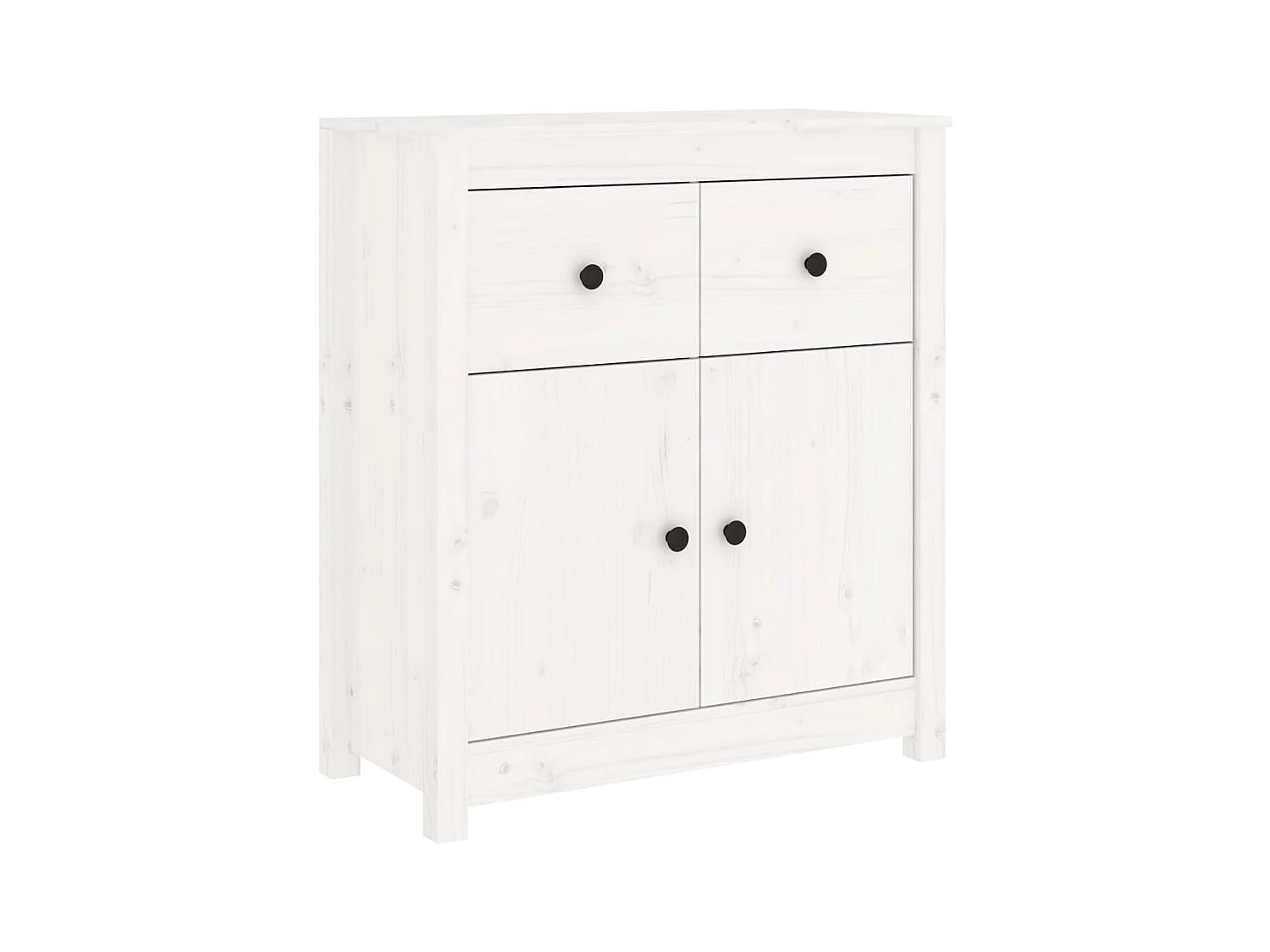Buffet | Bahut | Meuble de rangement blanc 70x35x80 cm bois massif de pin