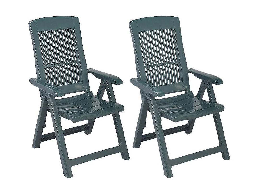 Pack de 2 sillas Tampa Progarden multiposición verde 109x61x60 cm