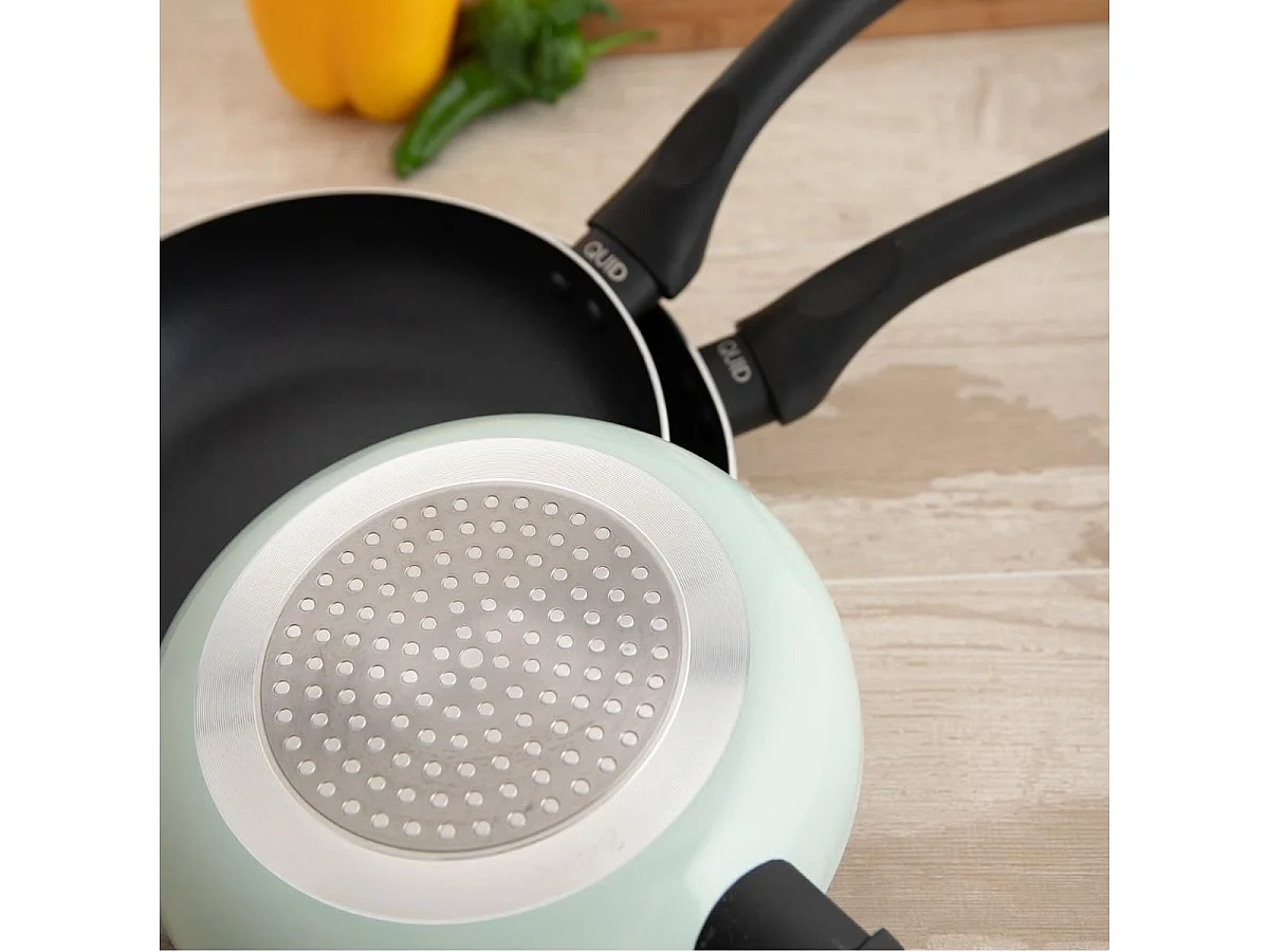 Set de 3 sartenes Tropic Quid aluminio estampado verde