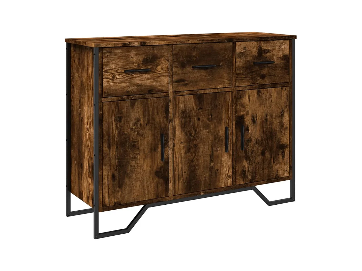 Credenza | Buffet | Armadio Rovere Fumo 97x32,5x74,5 cm in Legno Multistrato