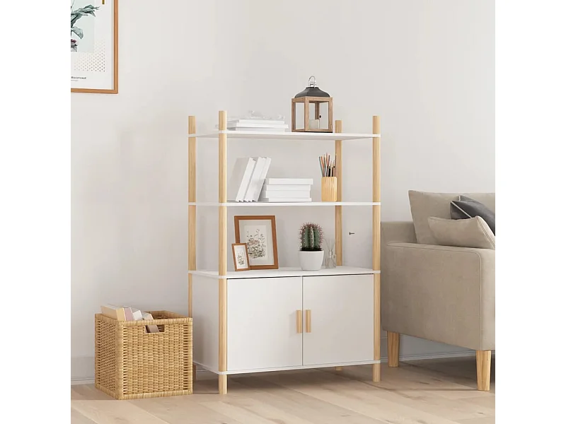 Buffet | Bahut | Meuble de rangement haut Blanc 80x40x121 cm Bois d'ingénierie