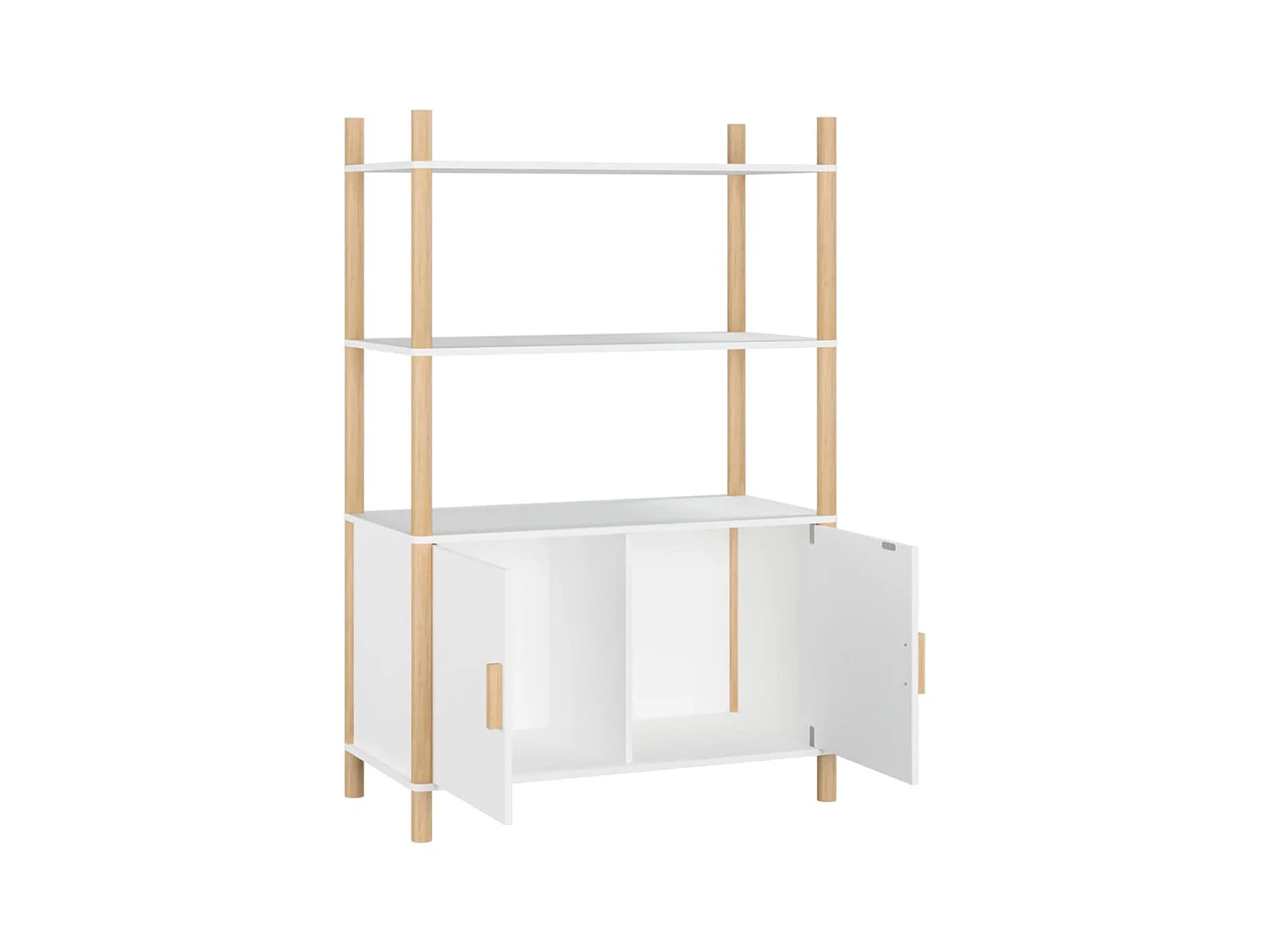 Buffet | Bahut | Meuble de rangement haut Blanc 80x40x121 cm Bois d'ingénierie