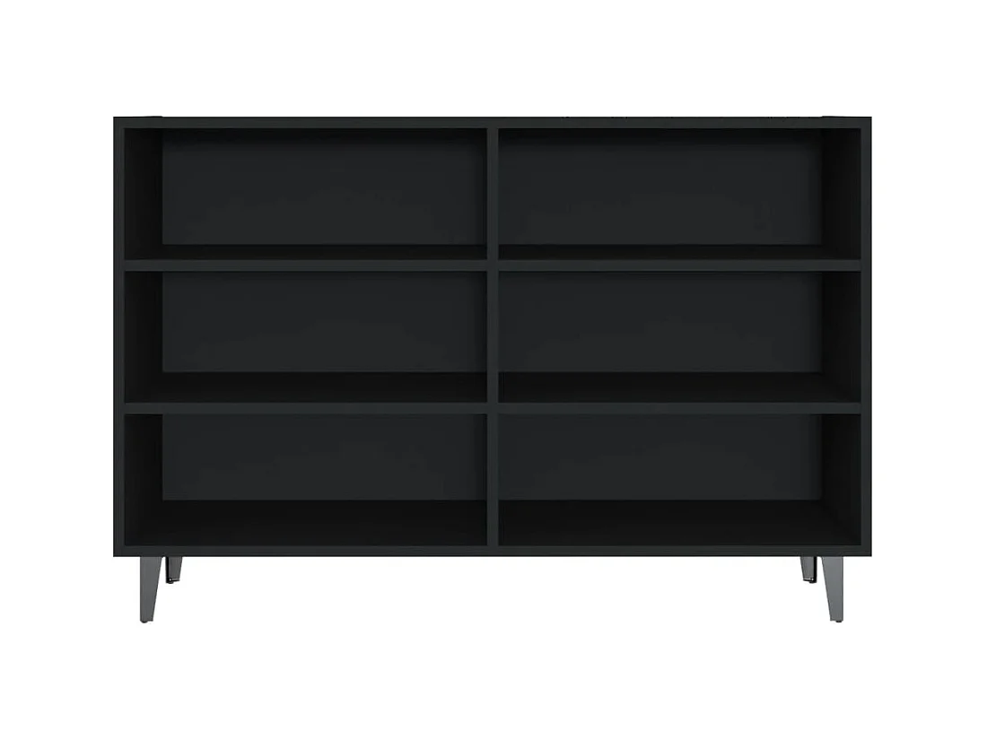Credenza | Buffet | Armadio Nera 103,5x35x70 cm in Legno Multistrato