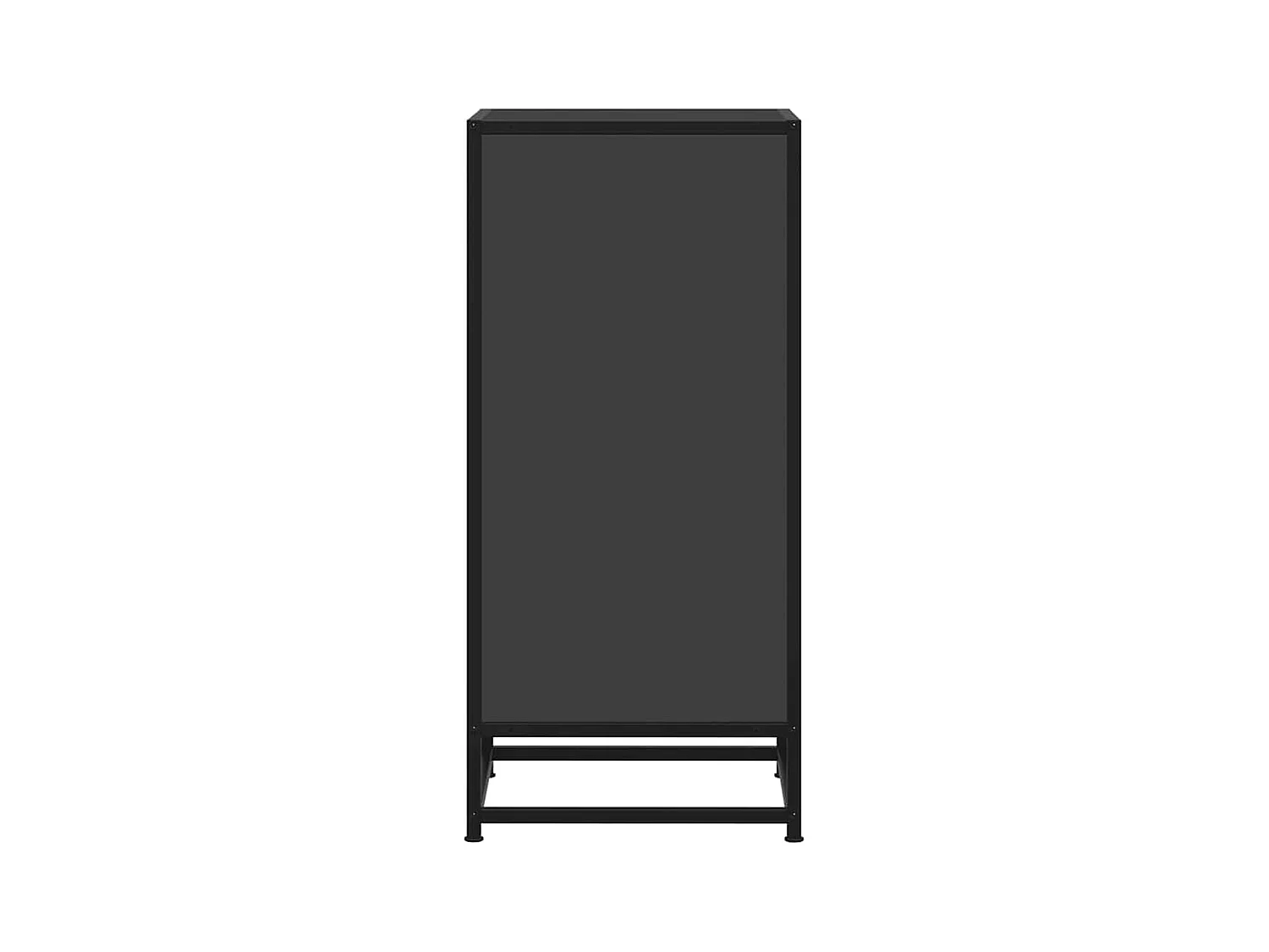 Credenza | Buffet | Armadio Rovere Nera 35,5x35x76 cm in Truciolato e Metallo