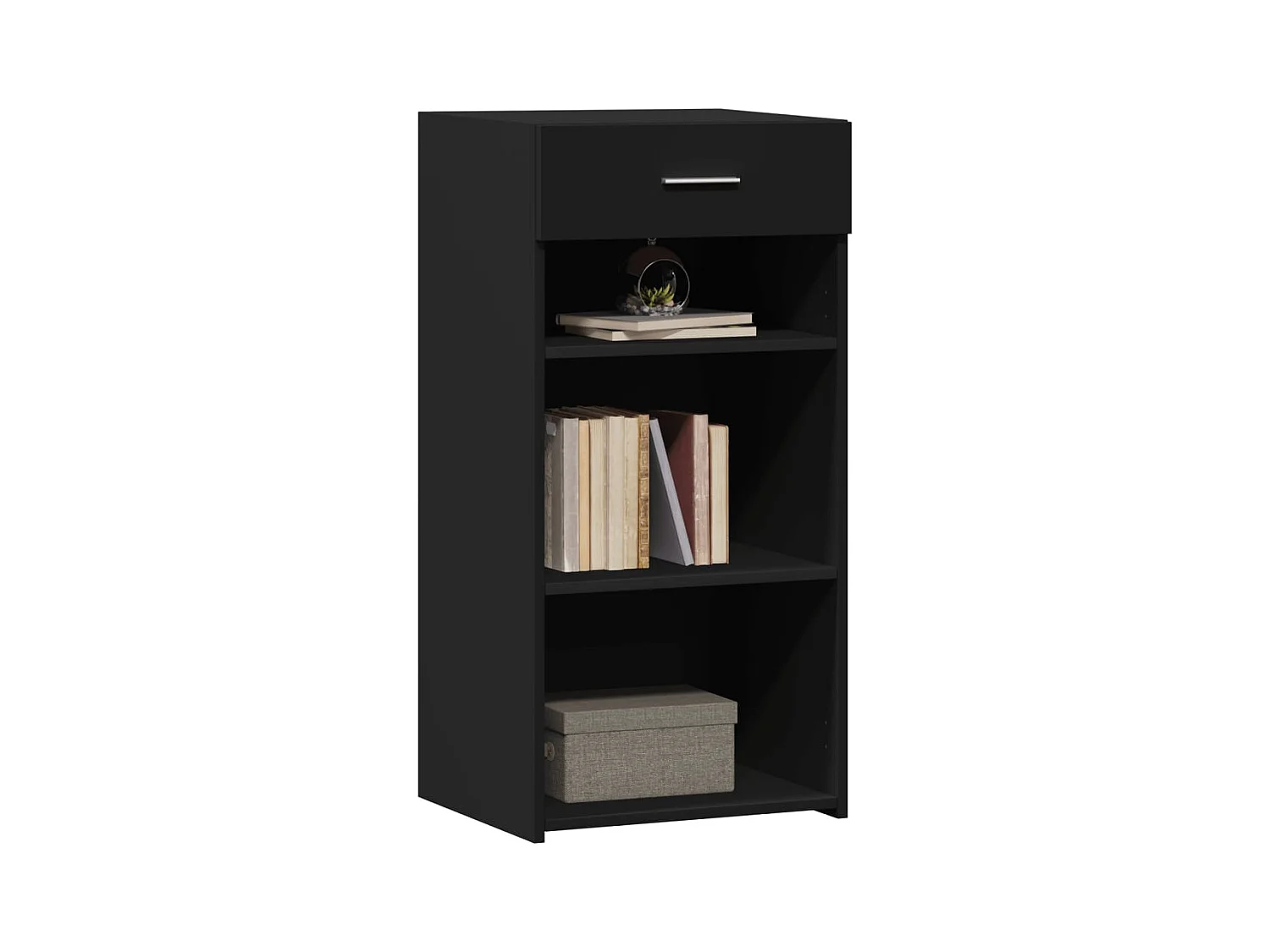 Buffet | Bahut | Meuble de rangement noir 45x42,5x93 cm bois d'ingénierie