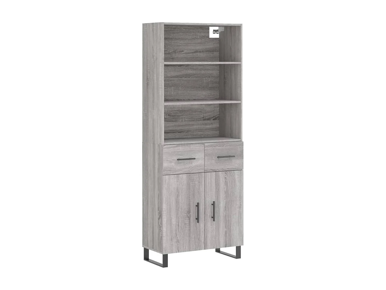 Credenza | Buffet | Armadio Grigio Sonoma 69,5x34x180 cm in Legno Multistrato