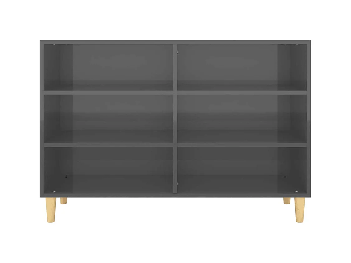 Buffet | Bahut | Meuble de rangement Gris brillant 103,5x35x70 cm bois d'ingénierie