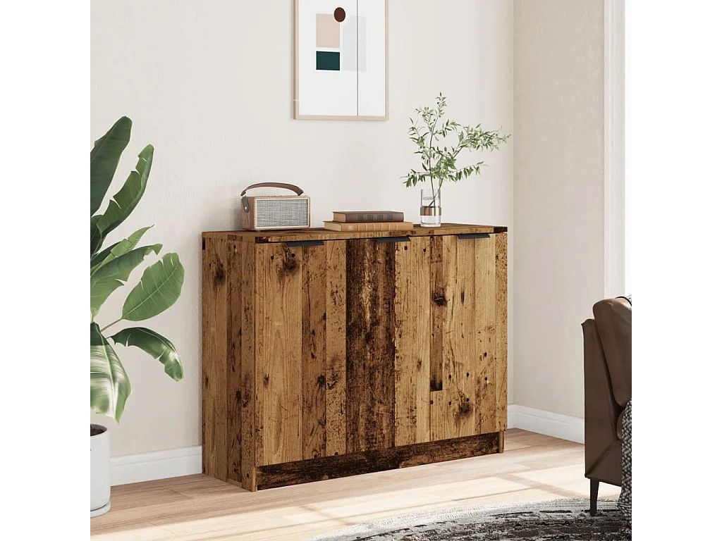 Buffet | Bahut | Meuble de rangement vieux bois 90,5x30x70 cm bois d'ingénierie