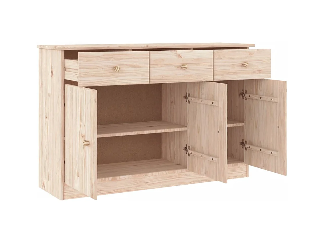 Buffet | Commode à tiroir | Meuble de rangement ALTA 112x35x73 cm bois massif de pin
