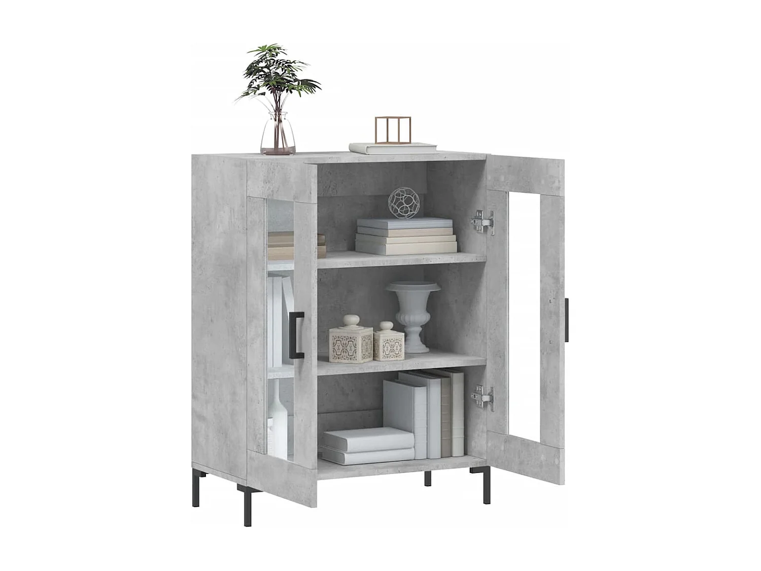 Buffet | Bahut | Meuble de rangement gris béton 69,5x34x90 cm bois d'ingénierie
