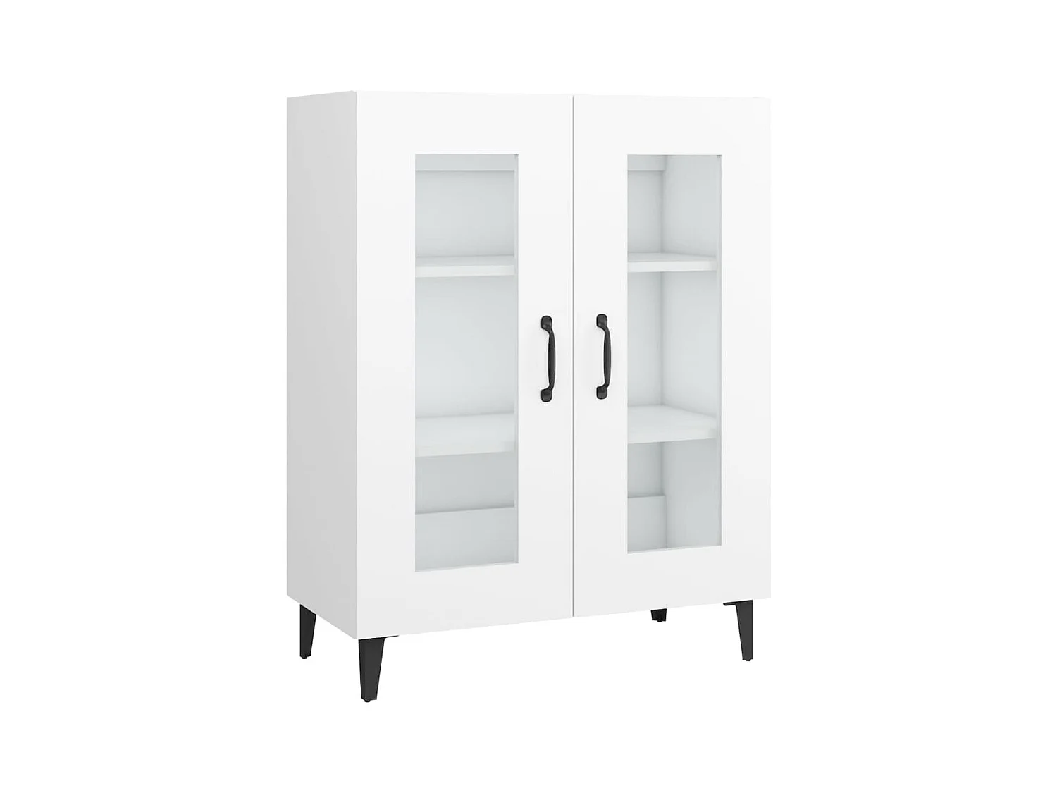 Credenza | Buffet | Armadio Bianca 69,5x34x90 cm in Legno Multistrato