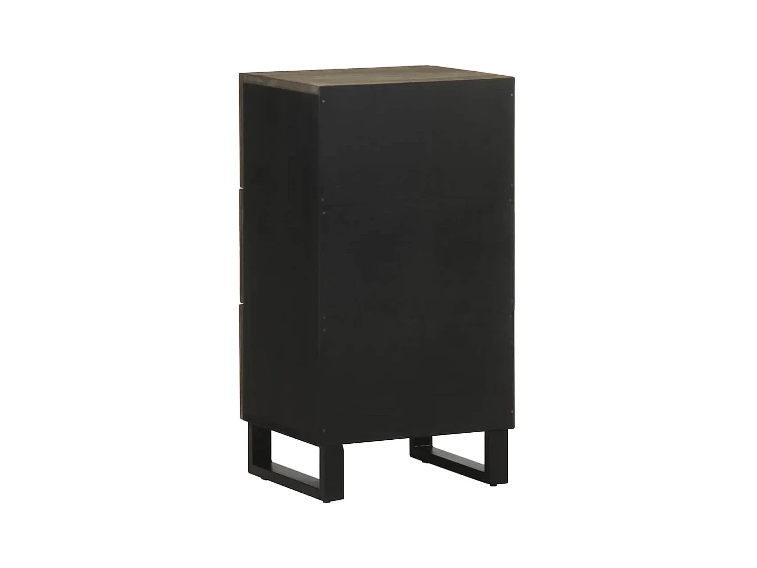 Credenza | Buffet | Armadio Nera 40x33x75 cm in Legno Massello di Mango