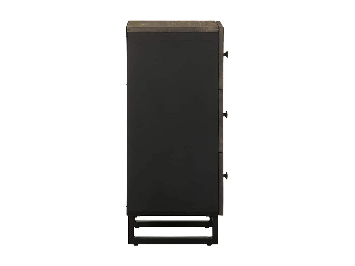 Buffet | Bahut | Meuble de rangement noir 40x33x75 cm bois massif de manguier