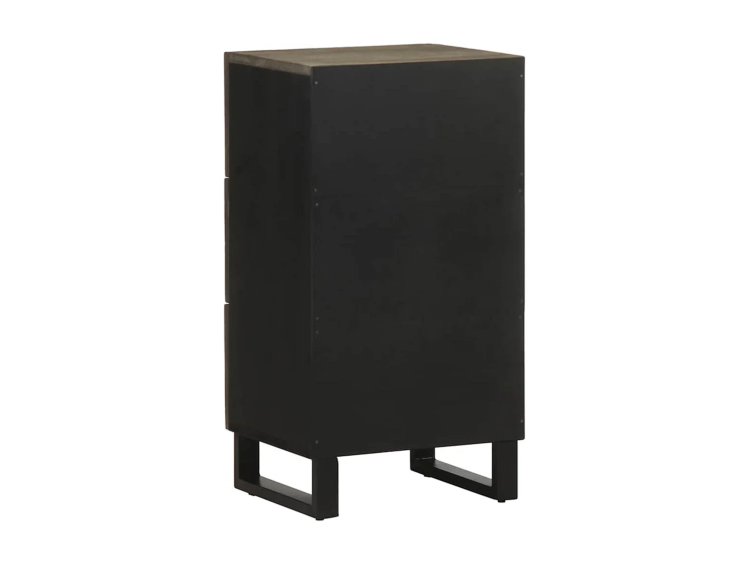 Buffet | Bahut | Meuble de rangement noir 40x33x75 cm bois massif de manguier