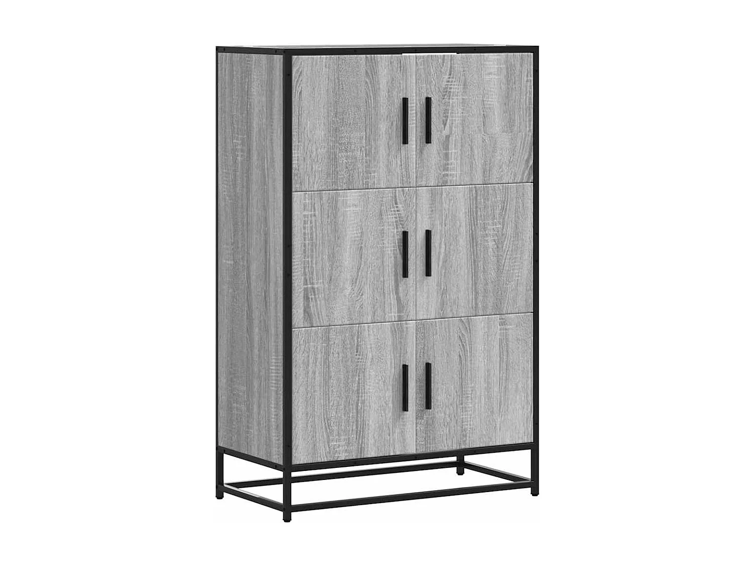 Buffet | Bahut | Meuble de rangement haut sonoma gris 68x35x106,5 cm bois ingénierie et métal