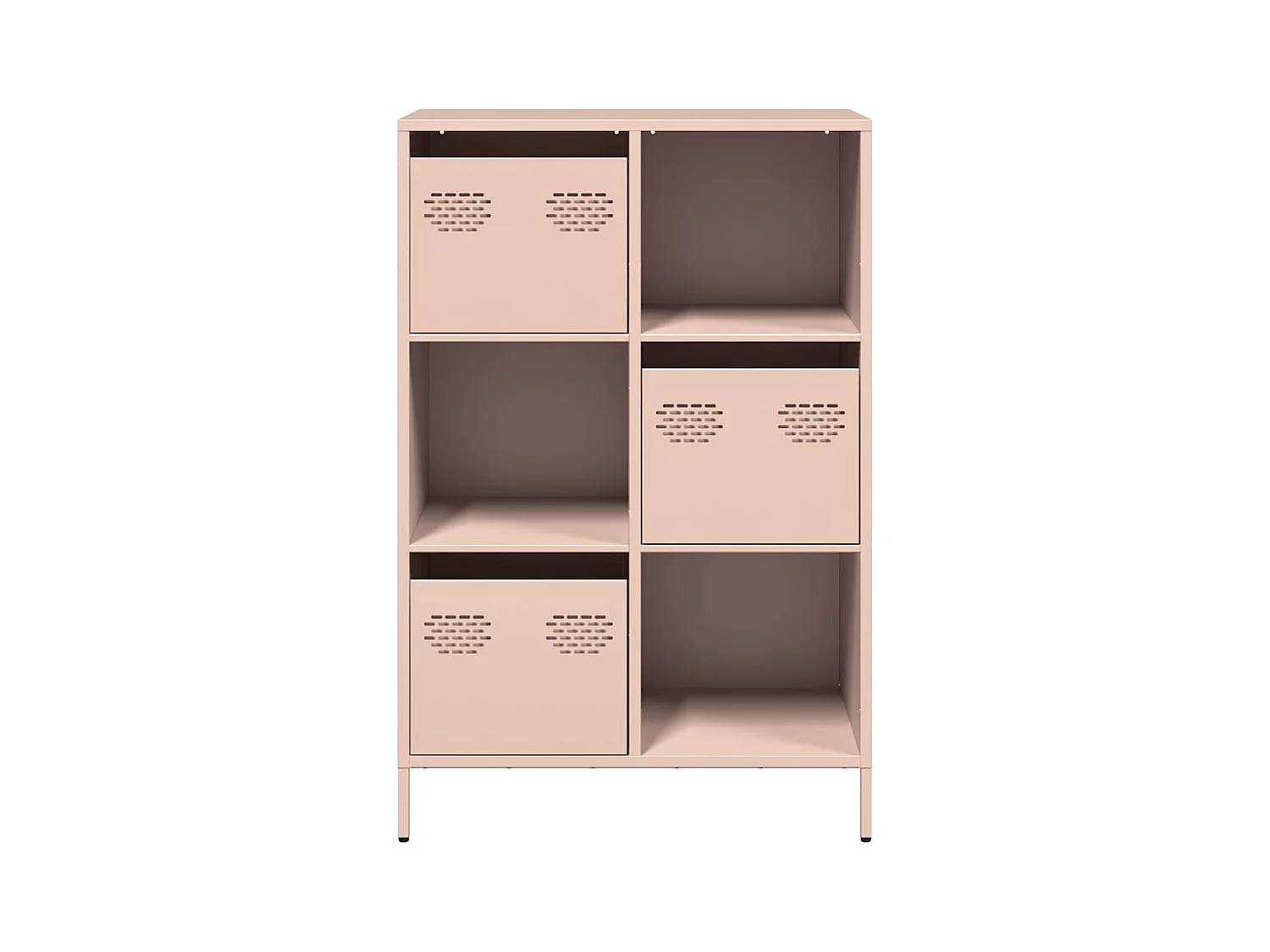 Buffet | Commode à tiroir | Meuble de rangement haut rose 68x39x103,5 cm acier