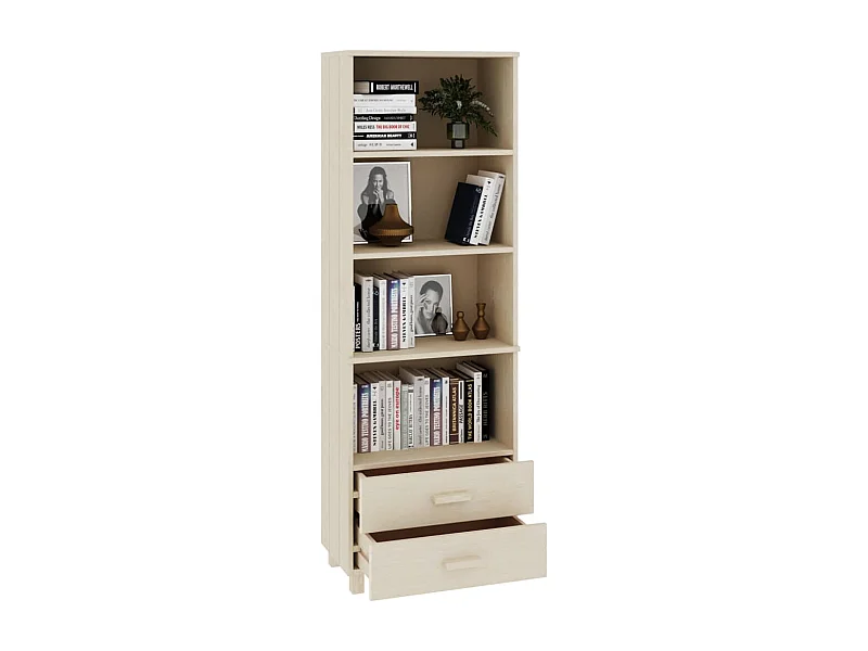 Credenza | Buffet | Armadio HAMAR ambra 60x35x180 cm in Legno Massello di Pino