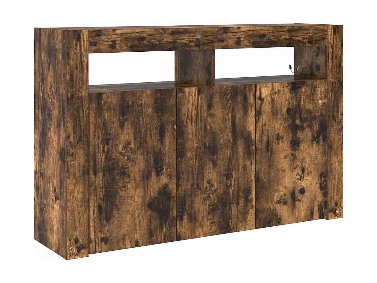 Buffet | Bahut | Meuble de rangement Chêne Fumé Bois d'Ingénierie 116 x 30 x 75 cm