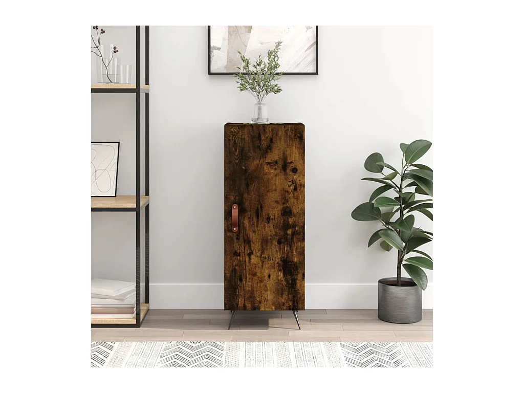 Credenza | Buffet | Armadio Rovere Fumo 34,5x34x90 cm in Legno Multistrato