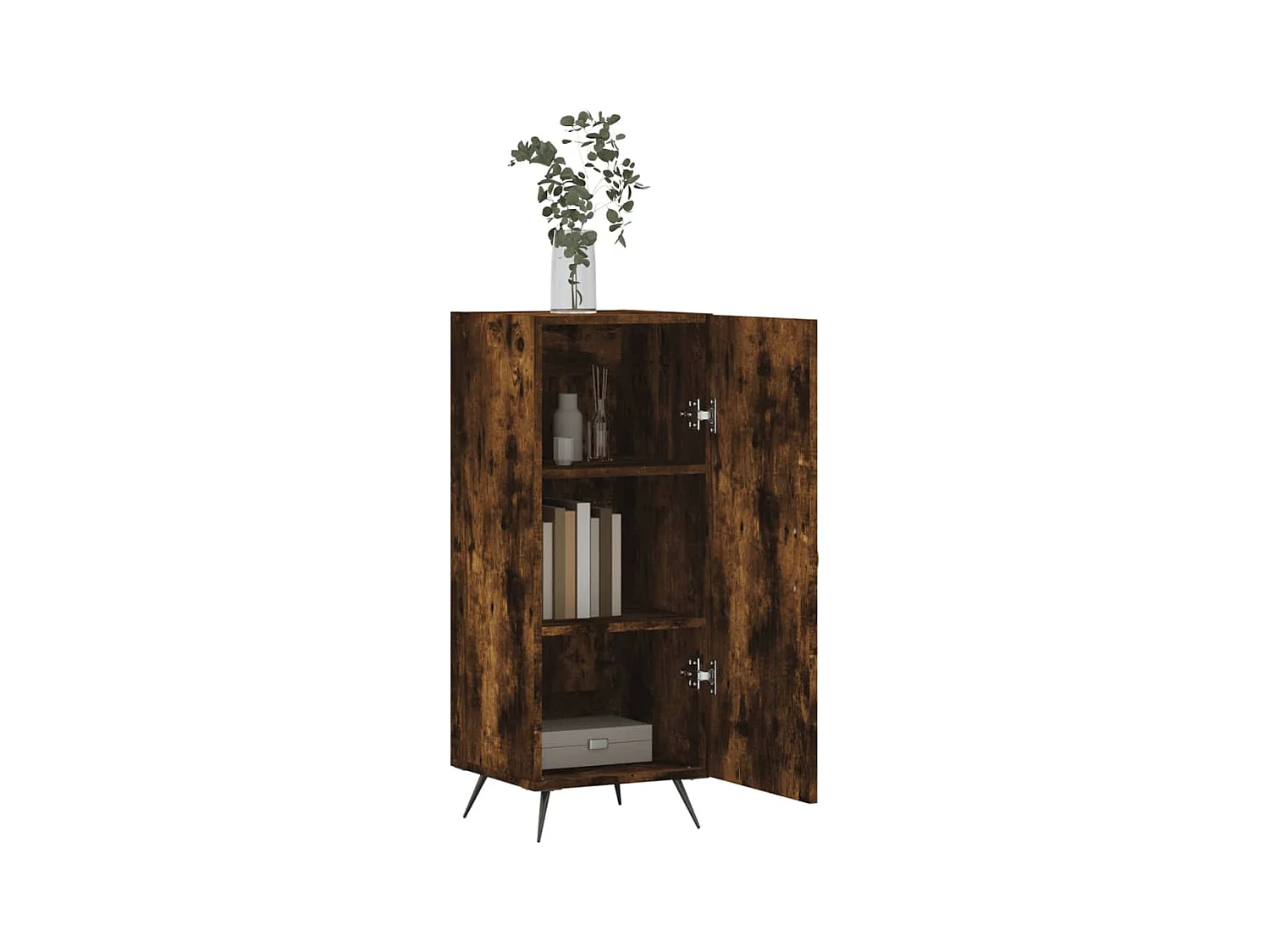 Credenza | Buffet | Armadio Rovere Fumo 34,5x34x90 cm in Legno Multistrato