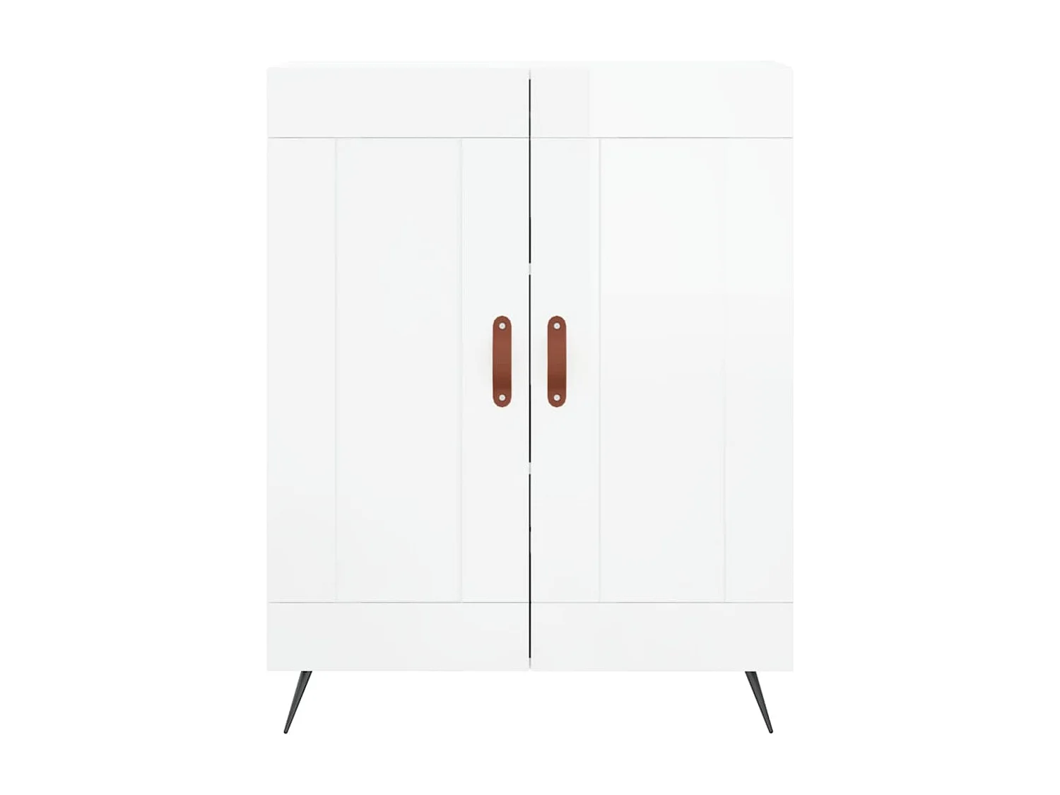 Credenza | Buffet | Armadio 69,5x34x90 cm in Legno Multistrato Bianco Lucido
