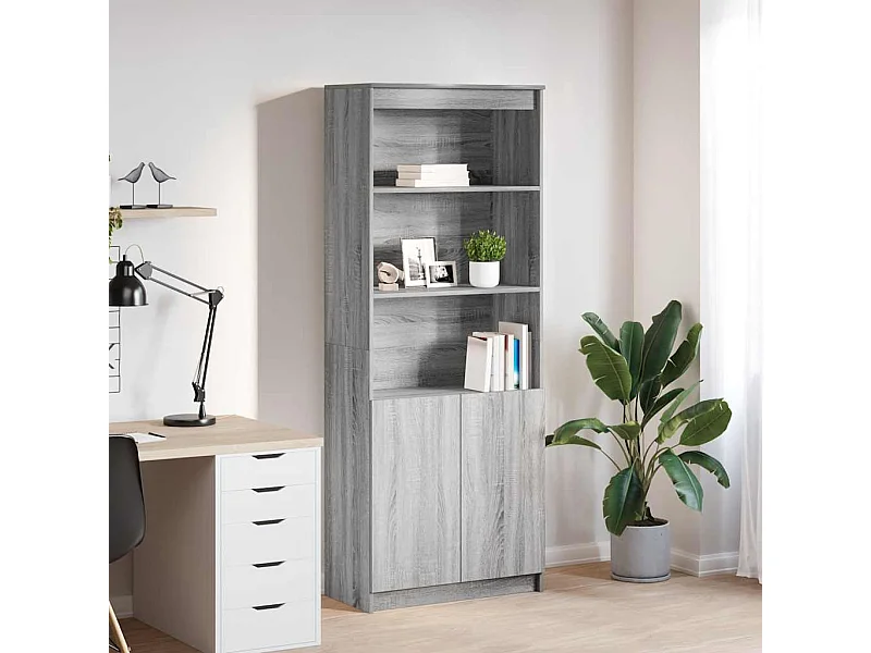 Buffet | Bahut | Meuble de rangement haut sonoma gris 70x35x180 cm bois d'ingénierie