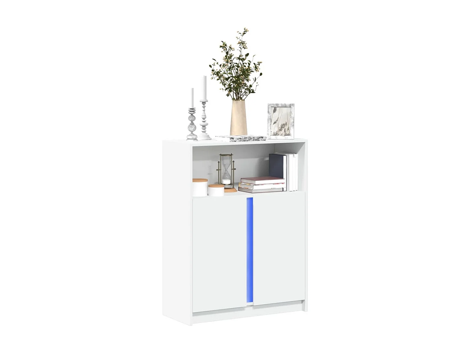 Buffet | Bahut | Meuble de rangement avec LED blanc 77x34x100 cm bois d'ingénierie