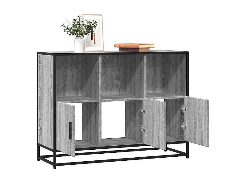 Credenza | Buffet | Armadio Grigio Sonoma 100x35x76 cm in Legno Multistrato
