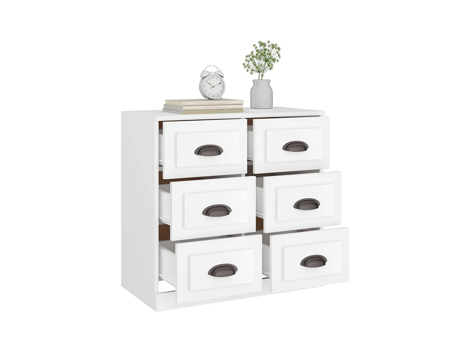 Buffet | Bahut | Meuble de rangement blanc 70x35,5x67,5 cm bois d'ingénierie